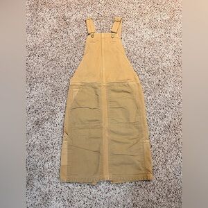 Rare Carhartt  Medley WIP Bib Overall Skirt/Dress Size XS Brown  NWOT MSRP $185
